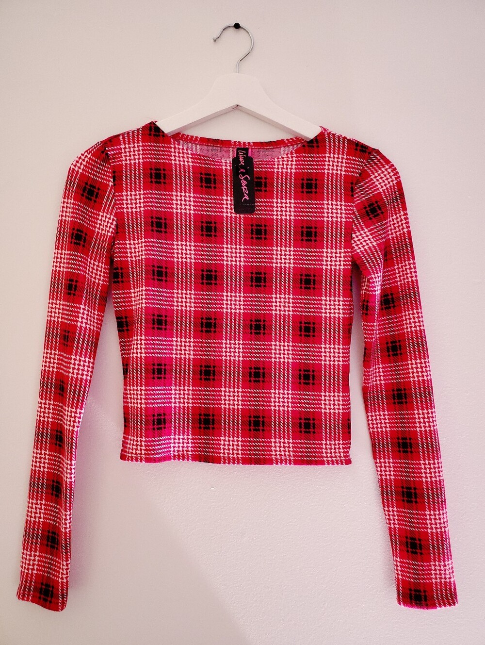 La Senza Red Plaid Pajama Top (NWT)